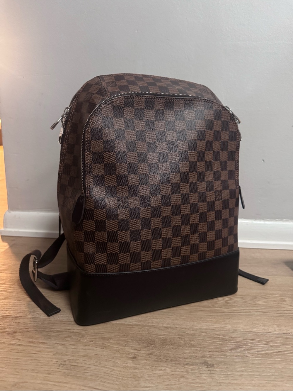 Louis Vuitton Brown Checkerboard Backpack with Black Base